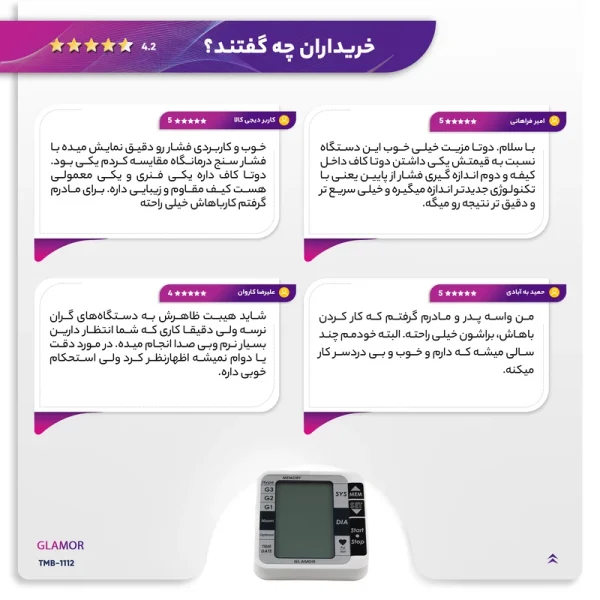 فشارسنج بازویی دیجیتال برند گلامور مدل TMB-1112